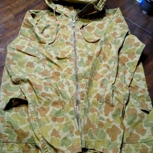 Mens camo zipper hoodie